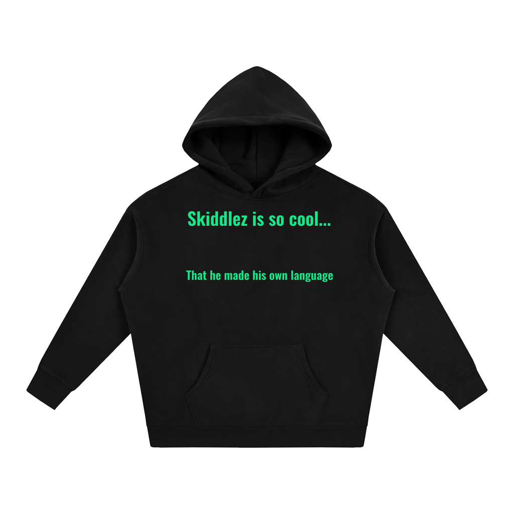 Unisex, black, oversized, fleece, QR code hoodie