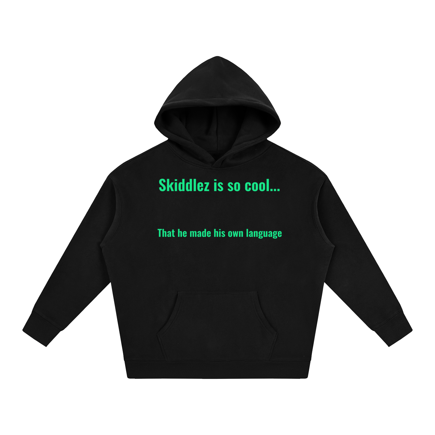 Unisex, black, oversized, fleece, QR code hoodie