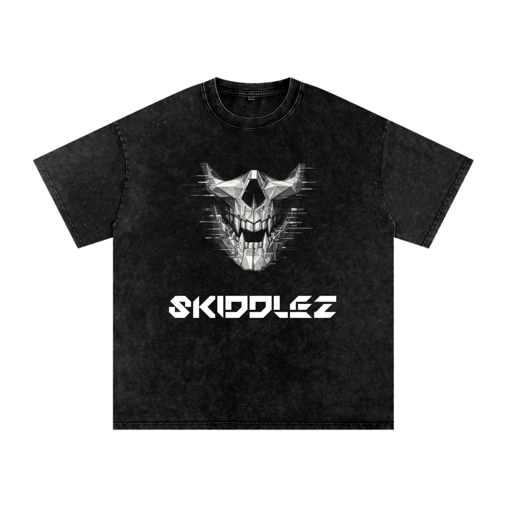 Unisex, black, cotton, skull mask, short sleeve T-Shirt