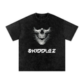 Unisex, black, cotton, skull mask, short sleeve T-Shirt