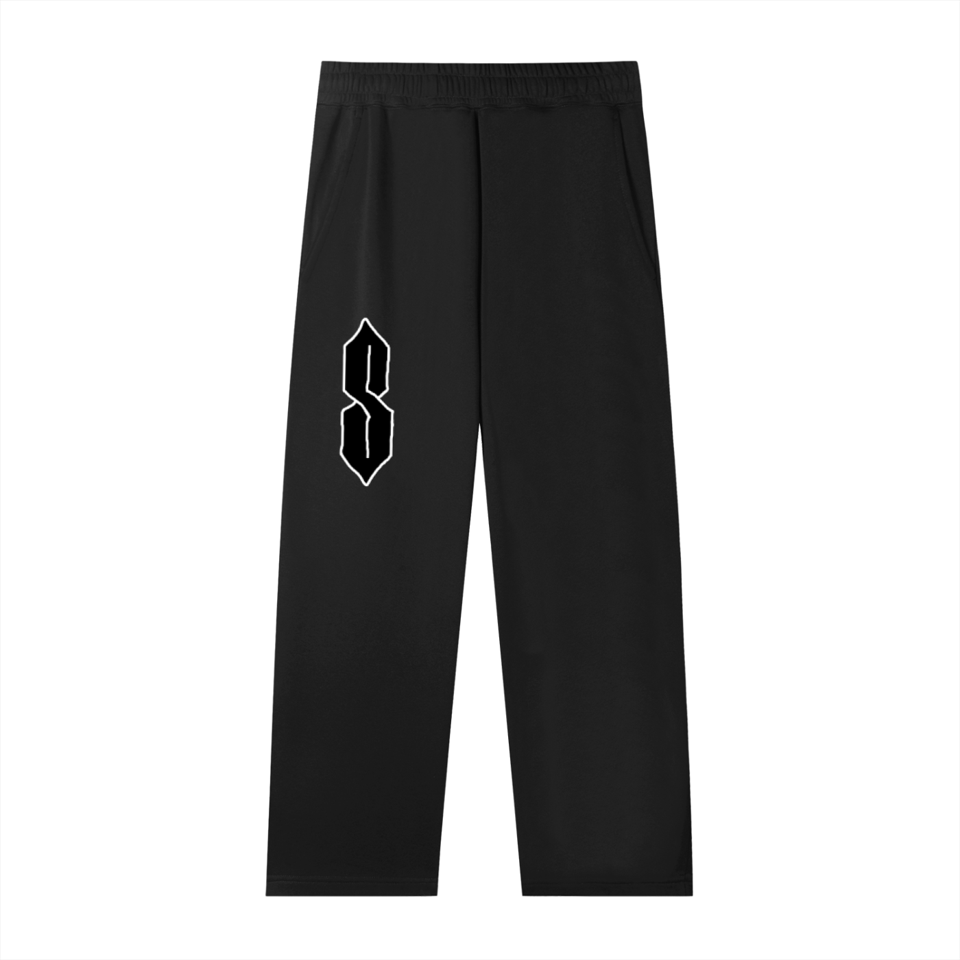 Unisex, black, cotton, polyester, logo sweatpants
