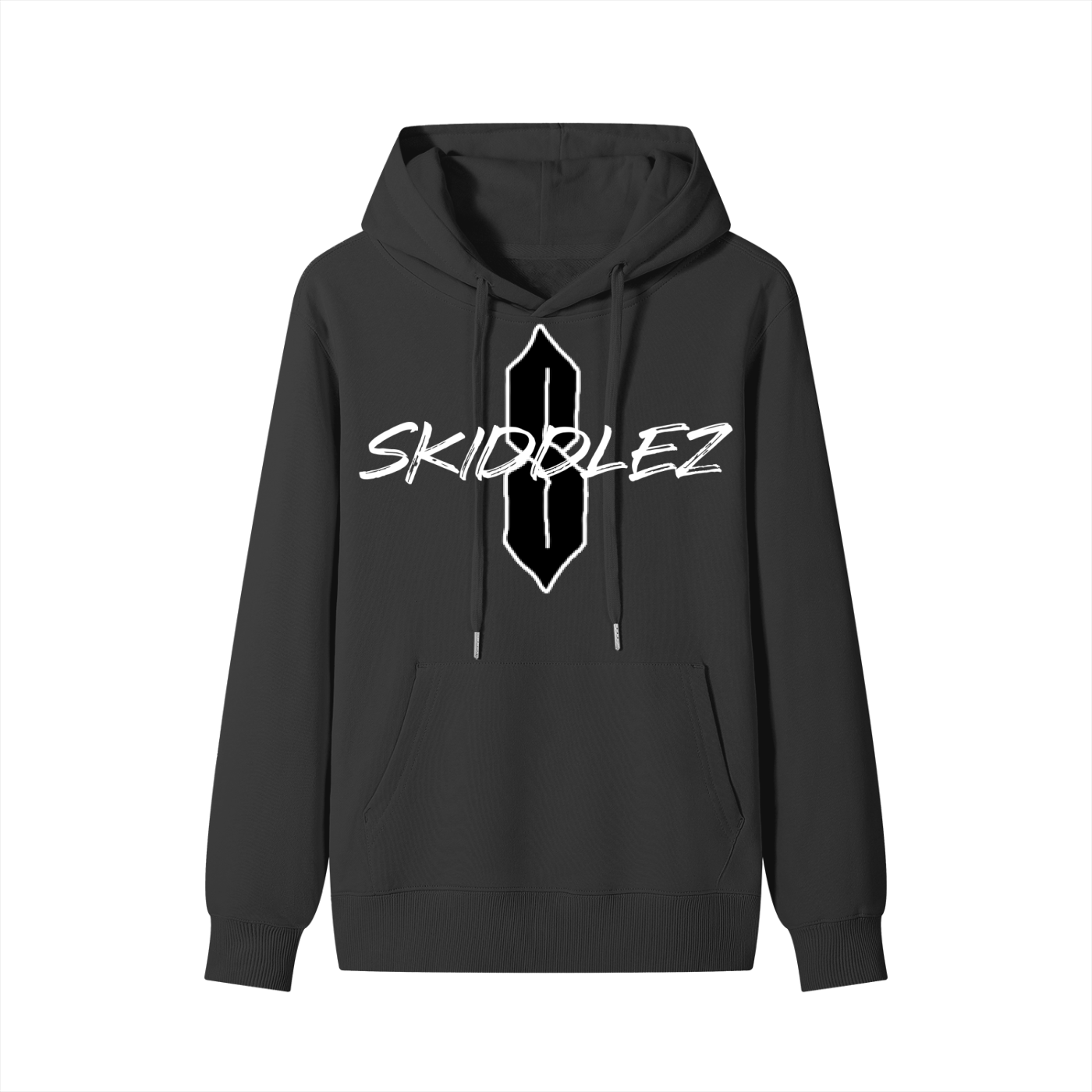 Unisex, black, cotton, Skiddlez logo hoodie