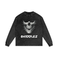 Unisex, black, cotton, skull mask, long sleeve T-Shirt